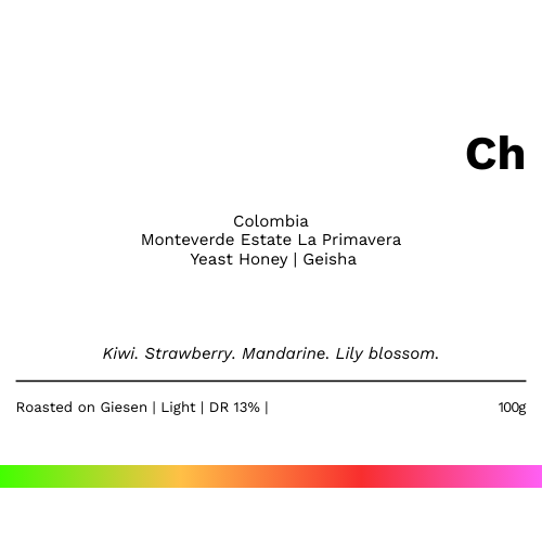 Ch - Columbia Monteverde Estate La Primavera Geisha Yeast Honey