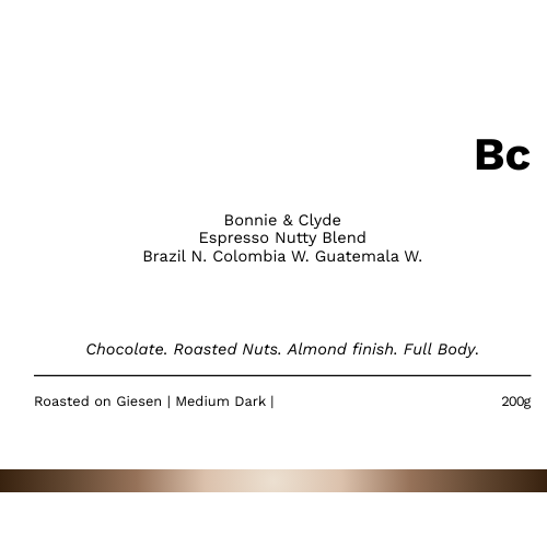 Bc - Bonnie & Clyde 濃縮併配咖啡