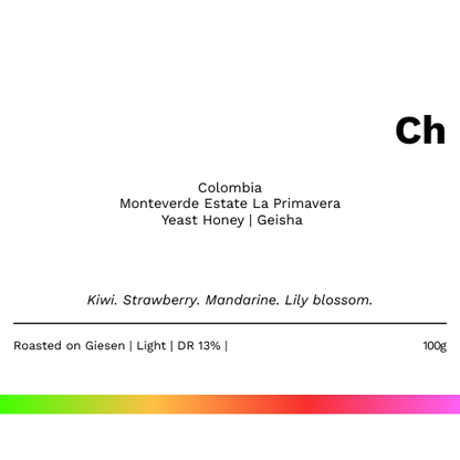 Ch - Columbia Monteverde Estate La Primavera Geisha Yeast Honey