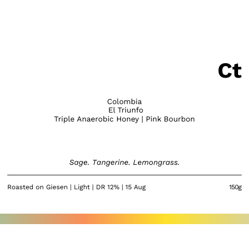 New! Ct -  El Triunfo Triple Anaerobic Honey Pink Bourbon