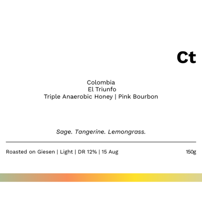 New! Ct -  El Triunfo Triple Anaerobic Honey Pink Bourbon