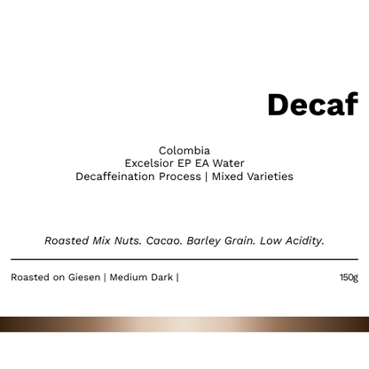 Decaf - 哥倫比亞各地區Water EA Decaffeination Process (SOE)