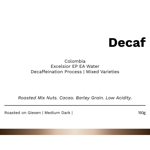 Decaf - 哥倫比亞各地區Water EA Decaffeination Process (SOE)