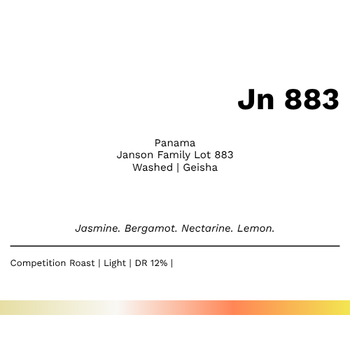 New! Jn 883 - Janson Geisha Los Alpes Lot 883 Washed Geisha