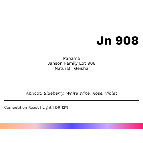 Jn 908 - Janson Family Natural Geisha Lot 908