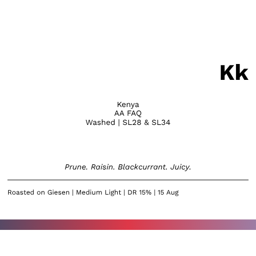 NEW!!! Kk - Kenya FAQ AA Washed (SOE)