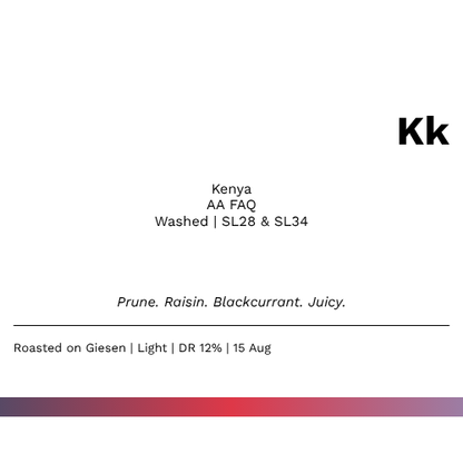 NEW!!! Kk - Kenya FAQ AA Washed