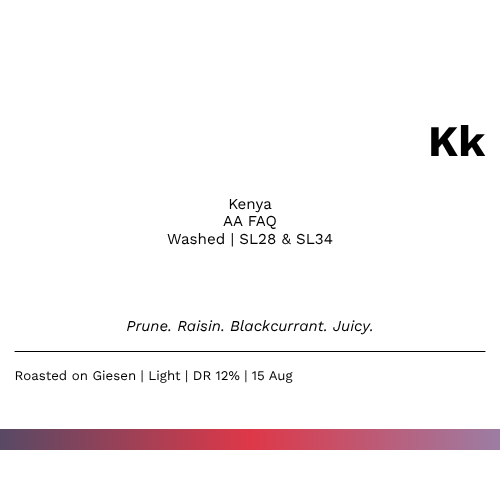 NEW!!! Kk - Kenya FAQ AA Washed