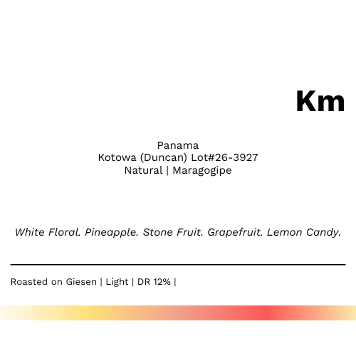New! Km - Kotowa Duncan Lot#26-3927 Natural Maragogipe