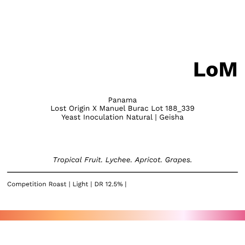 NEW! LoM - Lost Origin X Manuel Burac Yeast Inoculation Natural Geisha Lot 188_339