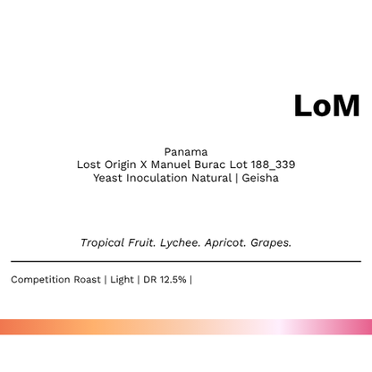 NEW! LoM - Lost Origin X Manuel Burac Yeast Inoculation Natural Geisha Lot 188_339