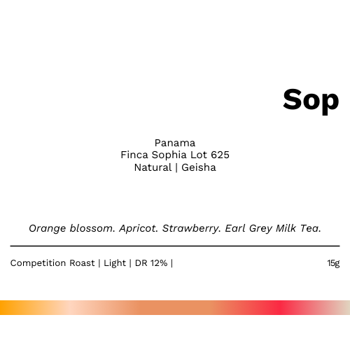 Sop - Finca Sophia Natural Geisha Lot 625