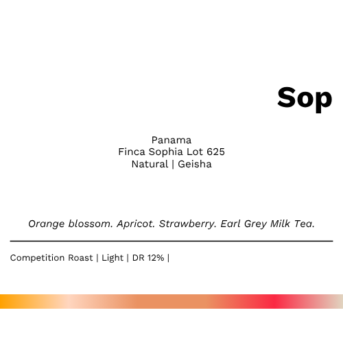 Sop - Finca Sophia Natural Geisha Lot 625
